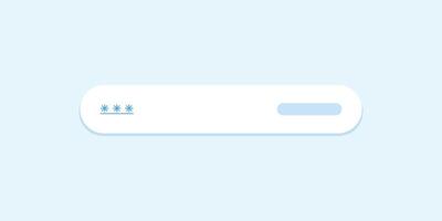 Simple Password Input Field on Light Blue Background. vector