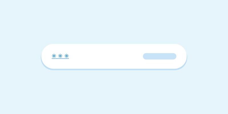 Simple Password Input Field on Light Blue Background.