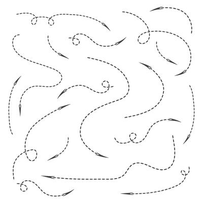 black arrow icon on white background.