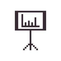 chart in screen vector