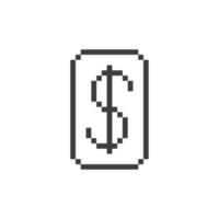 outline rectangle dollar vector