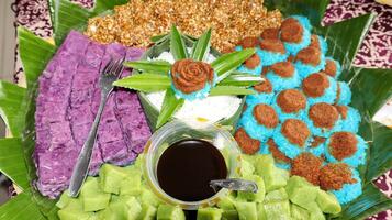 Sweet traditional Indonesian snacks that is neatly and beautifully arranged photo