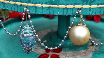 Beautiful set tree decorations photo