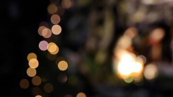 Christmas Lights Blurred with Bokeh Image photo