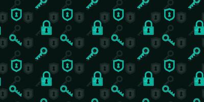 Background pattern featuring locks and keys with a modern design suitable for security themes vector
