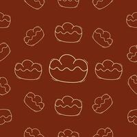 seamless pattern of cake for your food packaging background. simple sweet cake pattern. sweet pancake seamless pattern. pancake with line style for your background pattern vector