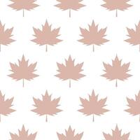 Tropical maple leaves seamless pattern with vibrant colors and exotic elements on white vector