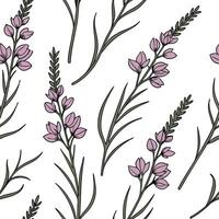Vibrant Anemone seamless tile pattern with bold red and blue petals on white background Set 2 vector