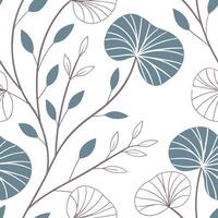 Tropical Pilea seamless pattern with vibrant colors and exotic elements on white vector