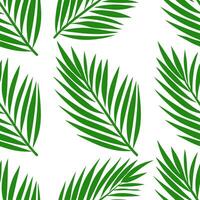Tropical palm leaf seamless tile pattern with lush green palms and vibrant accents on a white background ideal for sunny lounges Set 2 vector