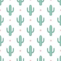 Shabby Chic cactus seamless tile pattern with distressed cactus and soft pastel accents on white background ideal for charming spaces Set 5 vector