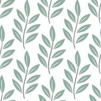 Soft pastel sage leaves seamless pattern with subtle gradients and minimalistic design on white surface vector