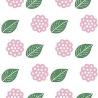 Shabby Chic hydrangea seamless tile pattern with distressed hydrangeas and soft pastel accents on white background ideal for charming spaces Set 4 vector