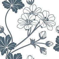 Soft pastel Pilea seamless pattern with subtle gradients and minimalistic design on white surface Set 2 vector