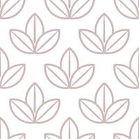 Soft pastel Pilea seamless pattern with subtle gradients and minimalistic design on white surface vector