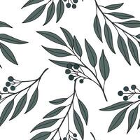 Shabby Chic eucalyptus seamless tile pattern with distressed eucalyptus and soft grey accents on white background ideal for charming spaces Set 6 vector