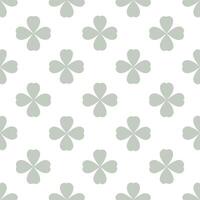 Soft pastel clover seamless pattern with subtle gradients and minimalistic design on white surface vector