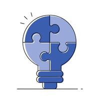 Soft Abstract of Puzzle Pieces Forming a Business Idea Set 2 vector