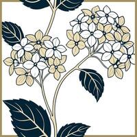 Shabby Chic hydrangea seamless tile pattern with distressed hydrangeas and soft pastel accents on white background ideal for charming spaces Set 5 vector