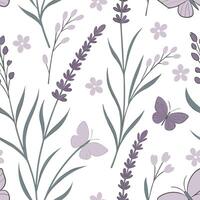 Shabby Chic tulip seamless tile pattern with distressed tulips and soft pastel accents on white background ideal for charming spaces Set 2 vector