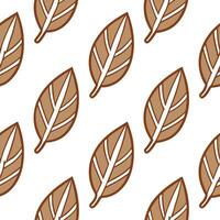 Rustic sage leaves seamless pattern with earthy tones and natural textures on white background vector