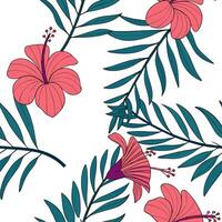 Scandinavian inspired heather seamless pattern with minimal colors and clean lines on white Set 2 vector