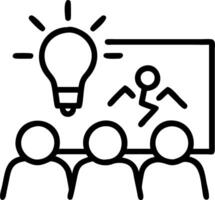 Team Brainstorming on a Whiteboard vector