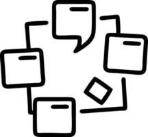 Team Brainstorming with Sticky Notes vector