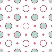 Whimsical hand painted circle tile pattern with artistic brush detail on white for fun illustrations vector