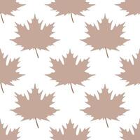 Whimsical maple leaves seamless pattern with playful elements and soft colors on white vector
