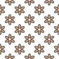 Vintage wildflowers seamless tile pattern with distressed rose and lily illustrations and muted color palette ideal for retro kitchens vector