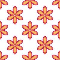 Tropical heather seamless pattern with vibrant colors and exotic elements on white Set 2 vector