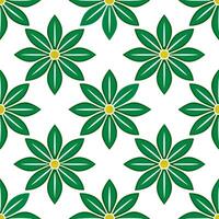 Tropical magnolia seamless tile pattern with lush green leaves and vibrant magnolia centers on white background ideal for sunny lounges Set 4 vector