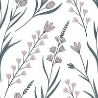 Tropical heather seamless pattern with vibrant colors and exotic elements on white Set 3 vector