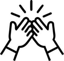 Soft abstract of an office team giving each other high fives after a successful presentation vector