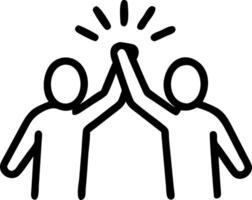 Soft abstract of coworkers high fiving during a project celebration vector