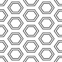 Retro hexagon design seamless pattern nostalgic isolated white background suitable for vintage branding apparel interior styling vector