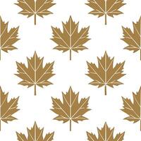 Rustic maple leaves seamless pattern with earthy tones and natural textures on white background vector