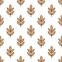 Rustic heather seamless pattern with earthy tones and natural textures on white background vector