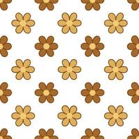 Rustic buttercup seamless pattern with earthy tones and natural textures on white background vector