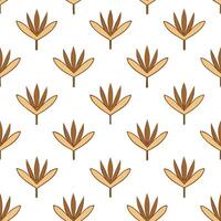 Rustic Bird of Paradise seamless pattern with earthy tones and natural textures on white background vector