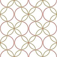 Scandinavian inspired circle tile pattern with minimal colors and clean shapes on white background vector