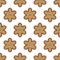 Rustic geranium seamless pattern with earthy tones and natural textures on white background vector