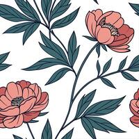 Modern geometric sage leaves seamless pattern with abstract shapes and white balance on white Set 2 vector