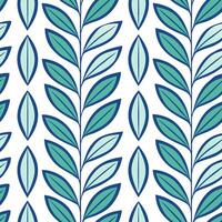 Nautical leaf repeat seamless tile pattern with marine inspired leaves and oceanic color scheme for coastal homes vector