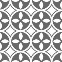 Modern geometric clover seamless pattern with abstract shapes and white balance on white vector