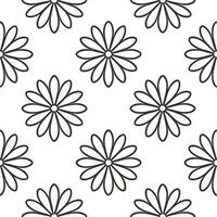 Modern geometric calendula seamless tile pattern sleek isolated white background perfect for contemporary branding packaging vector