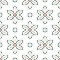 Modern abstract floral seamless tile pattern with bold colors and dynamic shapes for contemporary spaces vector