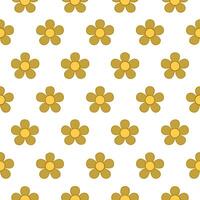 Minimalist Scandinavian buttercup seamless pattern with clean lines and muted colors on white Set 3 vector