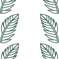 Minimalist tropical leaves seamless tile pattern with simple fern and banana leaf outlines on a white background for modern spaces vector